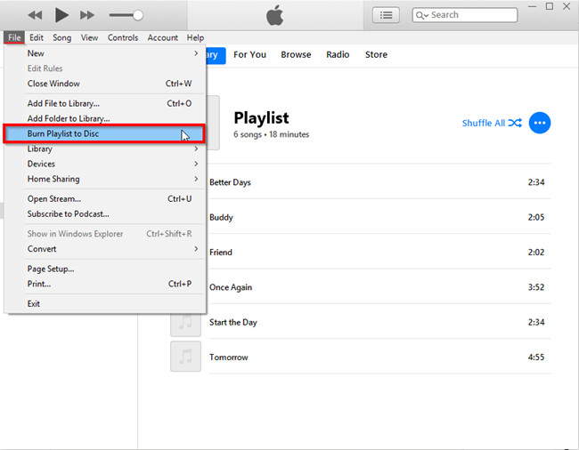 burn spotify to cd via itunes