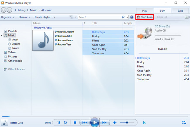 burn spotify playlist to cd via wmp