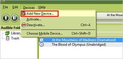 add sony walkman to audible manager