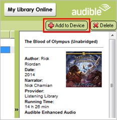 transfer audible to garmin gps