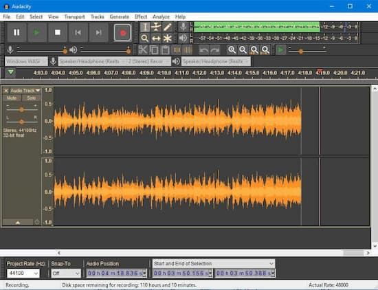 launch audacity spotify to wav converter
