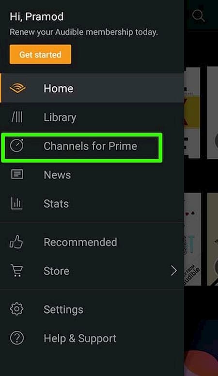 channels for prime option