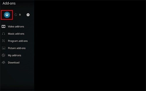 kodi add ons tab