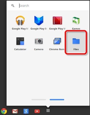 local folder to chromebbok