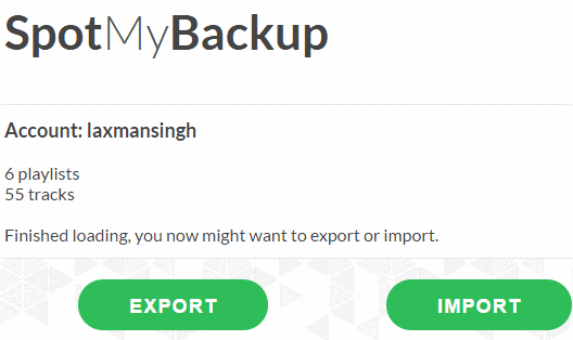 spotmybackup export playlist