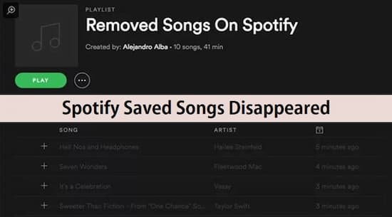 spotify saved songs disappeared