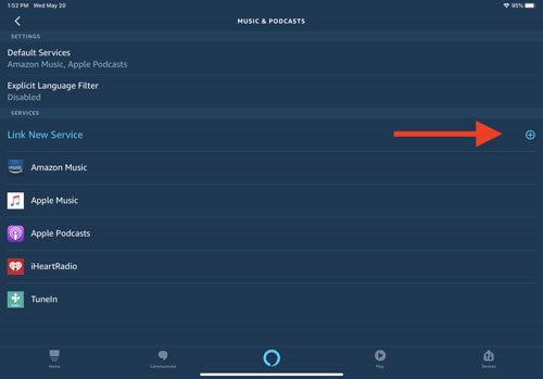 link tidal to alexa