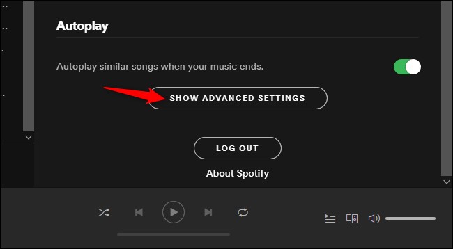 open advanced settings