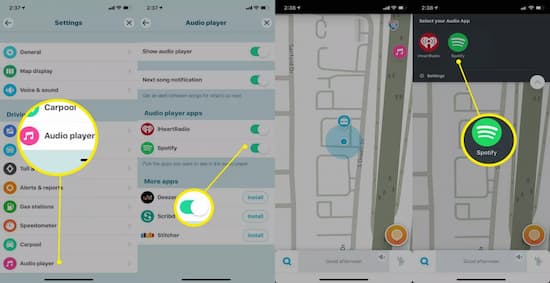 spotify connecting to waze