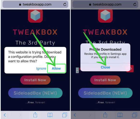 install the tweakbox app on your iphone