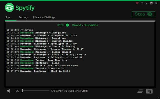 record spotify with spytify