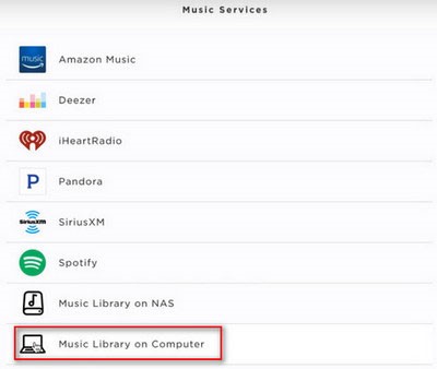 choose music service for soundtouch