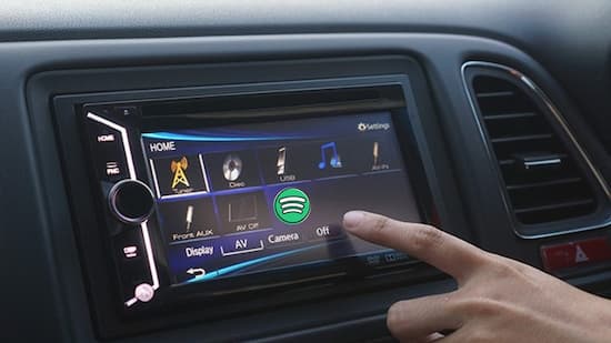 car stereo with spotify