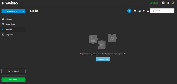 add media on wevideo video editor