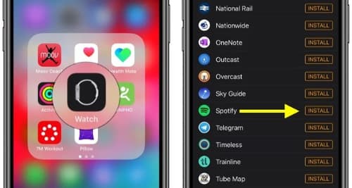 Como baixar musicas do Spotify no Apple Watch. . #apple #iphones #appl