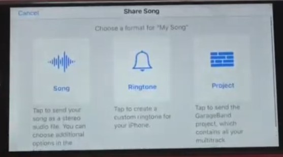 choose the saved tidal files as ringtones for iphone