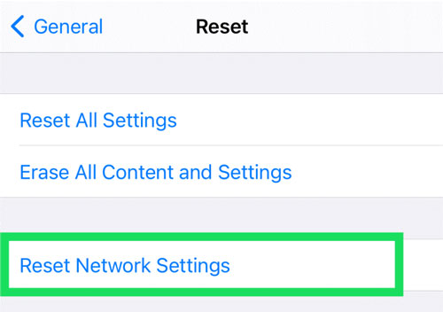 reset network settings