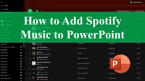 add music to powerpoint from spotify