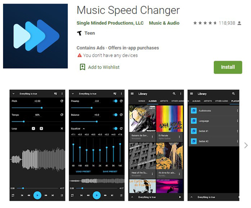 how to change speed of music on spotify android