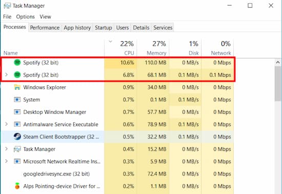 delete duplicate processes