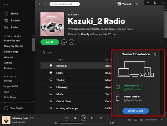 use spotify connect
