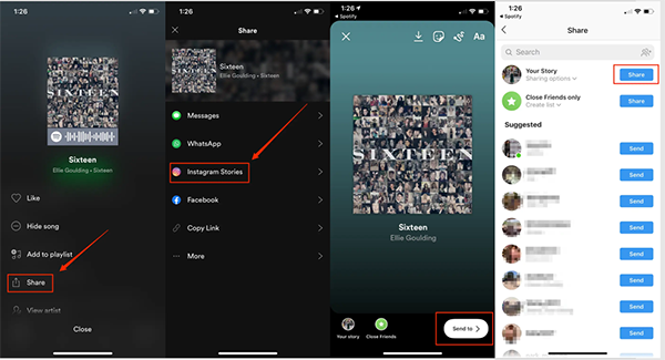How to Share Spotify Song on Instagram Story with Background/Video