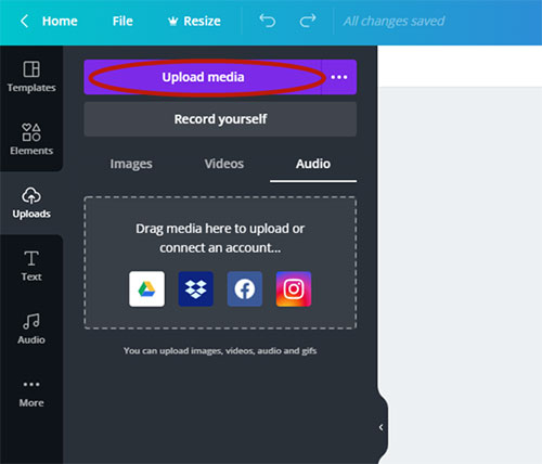 add music from spotify to canva