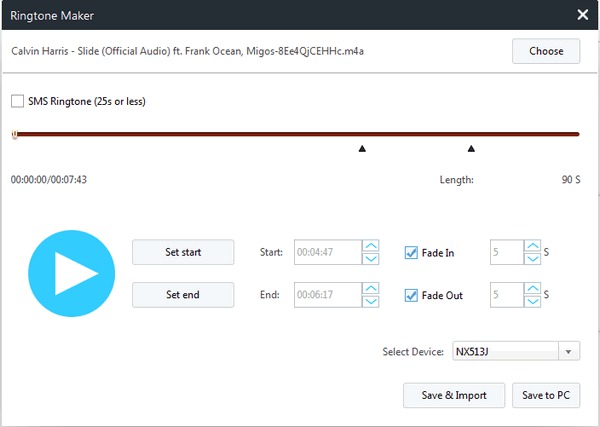 make spotify song ringtone on android with syncios android manager