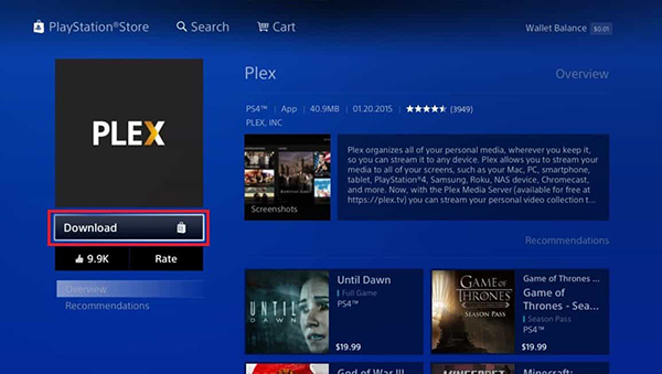 play tidal on ps4 via plex
