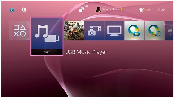 play tidal on ps4 via usb music player
