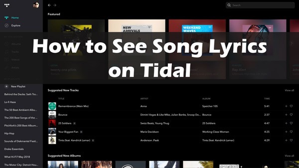 lyrics on tidal