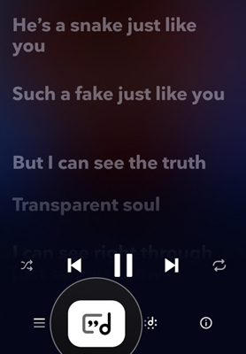 how to find lyrics on tidal mobile app