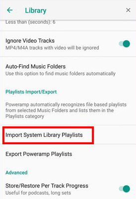 import spotify and play poweramp with spotify