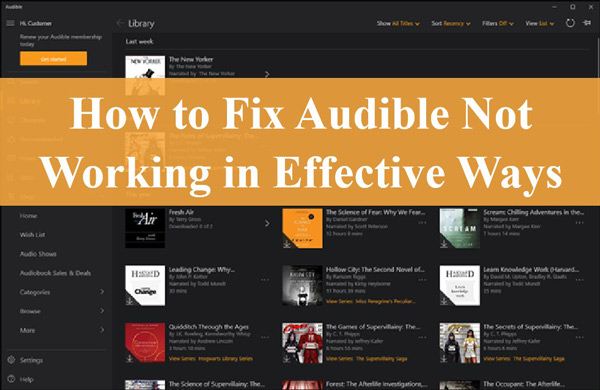 audible app not working