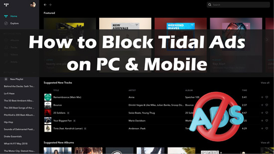 block ads from tidal