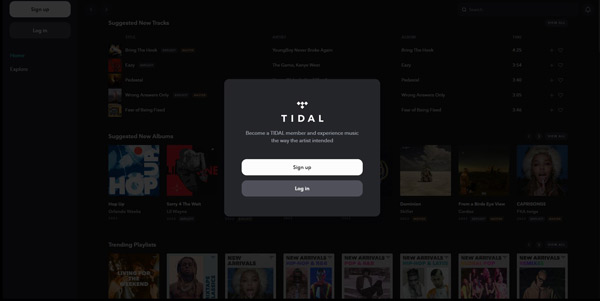 log into tidal in india by vpn
