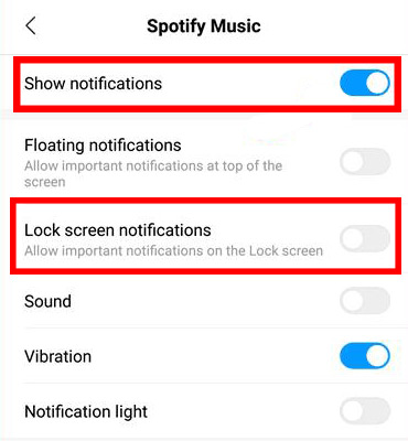 how to get spotify to show on lock screen in notification