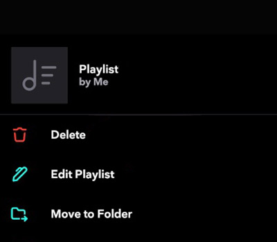 delete playlist in tidal