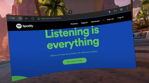 log into spotify account on oculus quest 2