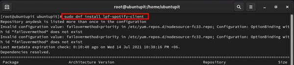 install spotify on fedora by rpm fusion