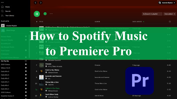 how to add music to premiere pro from spotify