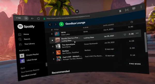 how to listen to spotify on oculus quest 2