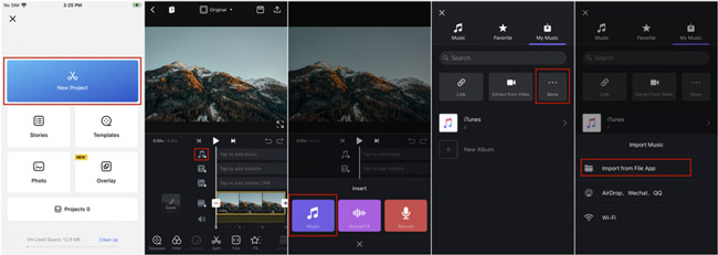 how to add music in vn app from spotify mobile