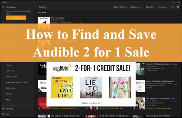 audible 2 for 1 sale