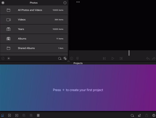 create a project on lumafusion