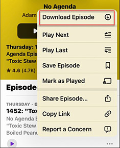 how to download podcasts on audible