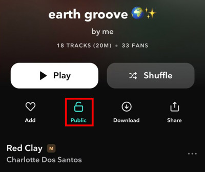 make my tidal playlists public