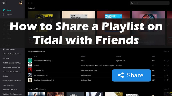 tidal share playlist with friends