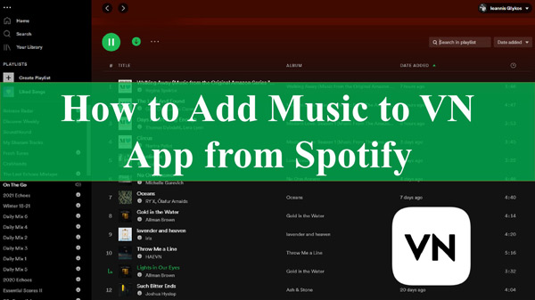 spotify to vn video editor