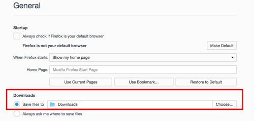 where are audible downloads stored from firefox mac